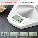 203 Stainless Steel Digital Kitchen Scale 5 Kg Tare LCD White view 4