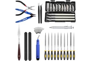 MINTION 42 Pieces 3D Printer Tools Kit, 3D Printer Accessories Kit, Model Tools Kit Includes Deburring Tool, Hobby Knife Set, Art Knife Set, Removal Tools, Tube Cutter, 3D Print Accessories, 3D Print Tool Kit