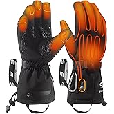 JS LifeStyle Heated Gloves for Men Women,HG-01 7.4V 3000mAh Rechargeable Battery Wind Water Proof with Touch Screen and Light-Off Design for Winter Ski Work Motorcycle