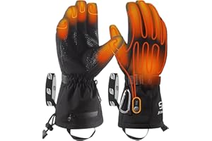 JS LifeStyle Heated Gloves for Men Women,HG-01 7.4V 3000mAh Rechargeable Battery Wind Water Proof with Touch Screen and Light-Off Design for Winter Ski Work Motorcycle