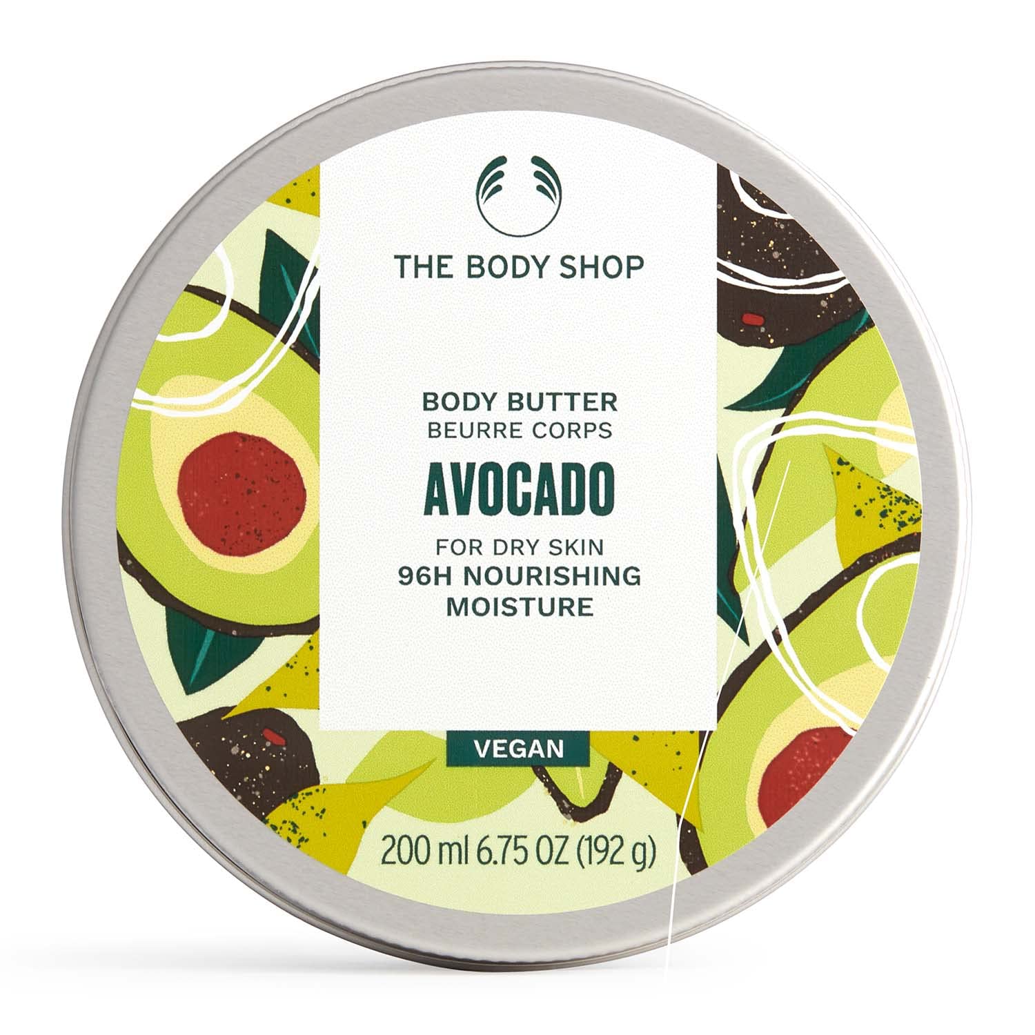 The Body Shop Avocado Body Butter – Nourishing & Moisturizing Skincare for Dry Skin – Vegan – 6.75 oz