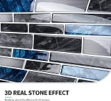 Art3d 10 Sheets Marble Peel Stick Backsplash Tiles 30x30cm Kitchen Bathroom Wall view 4