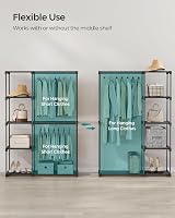 SONGMICS Open Wardrobe RYG026B02 Clothes Rail 124x43x182 cm Black view 3
