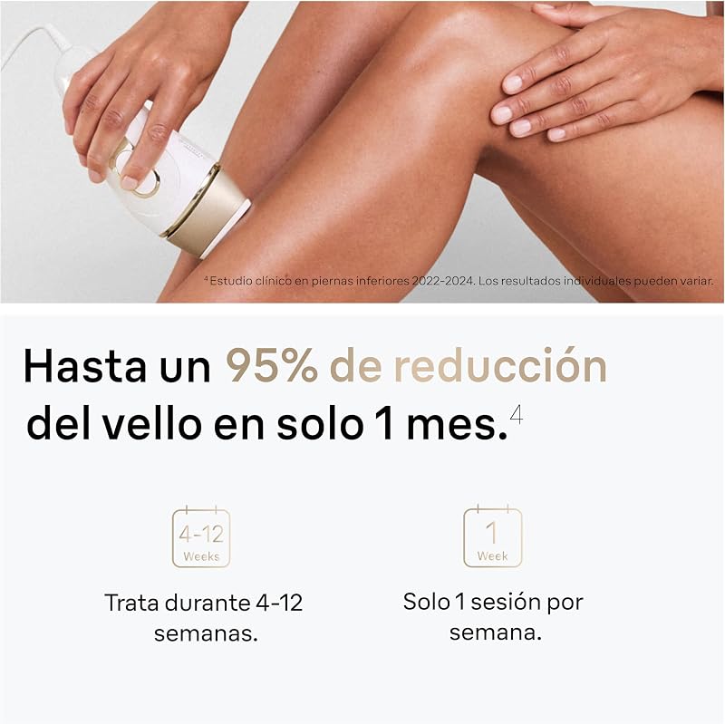 Depiladora Luz Pulsada Silk-expert Pro 5, PL5140, Blanca/Dorada
