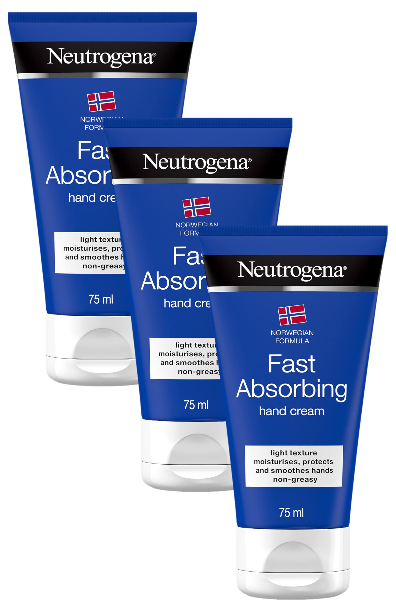 Neutrogena Norwegian Formula, Fast Absorbing Hand Cream, 75 ml (Pack of 3)