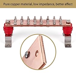 Bitiontry 10" Copper Ground Bar Kit,900A Grounding