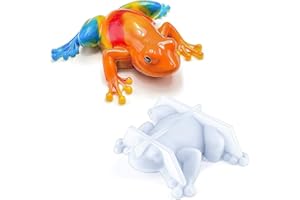 IKOJING Cute Frog Resin Silicone Mold, 3D Three-Dimensional Animal Epoxy Resin Crafts, for DIY Modeling Clay, Plaster, Resin Casting, Home Decoration, Tabletop Decoration, Handmade Candle Mold