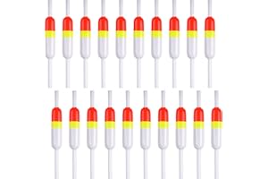 JOGFFDE Slip Bobbers Fishing Floats and Bobbers - Wood Slip Bobbers Spring Oval Stick Slip Floats for Crappie Catfish Trout Fishing Bobbers 10/20PCS (2.44"X0.59"X5")