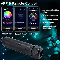 AZIMOM 6W Bluetooth/APP Control RGBW Fiber Optic