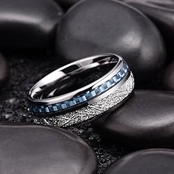 King Will 8mm Tungsten Rings for Men Imitated
