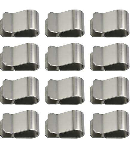 uxcell 20pcs Stainless Steel Spring U Clip Silver Tone 21.4mm x