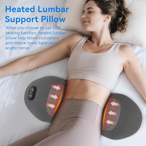 SANIVOR 3 IN 1 LOWER BACK MASSAGER – ELECTRIC LUMBAR WITH HEAT, VIBRATION, TRACTION,LUMBAR SUPPORT PILLOW FOR LOWER BACK PAIN RELIEF,DEEP TISSUE RELAXATION FSA ELIGIBLE/HSA ELIGIBLE