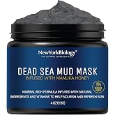 New York Biology Dead Sea Mud Mask for Face &amp; Body, Manuka Honey - 4 oz | Spa Quality Pore Refiner for Oily Skin, Natural Skincare for Women &amp; Men, Firms Skin for a Healthier Complexion
