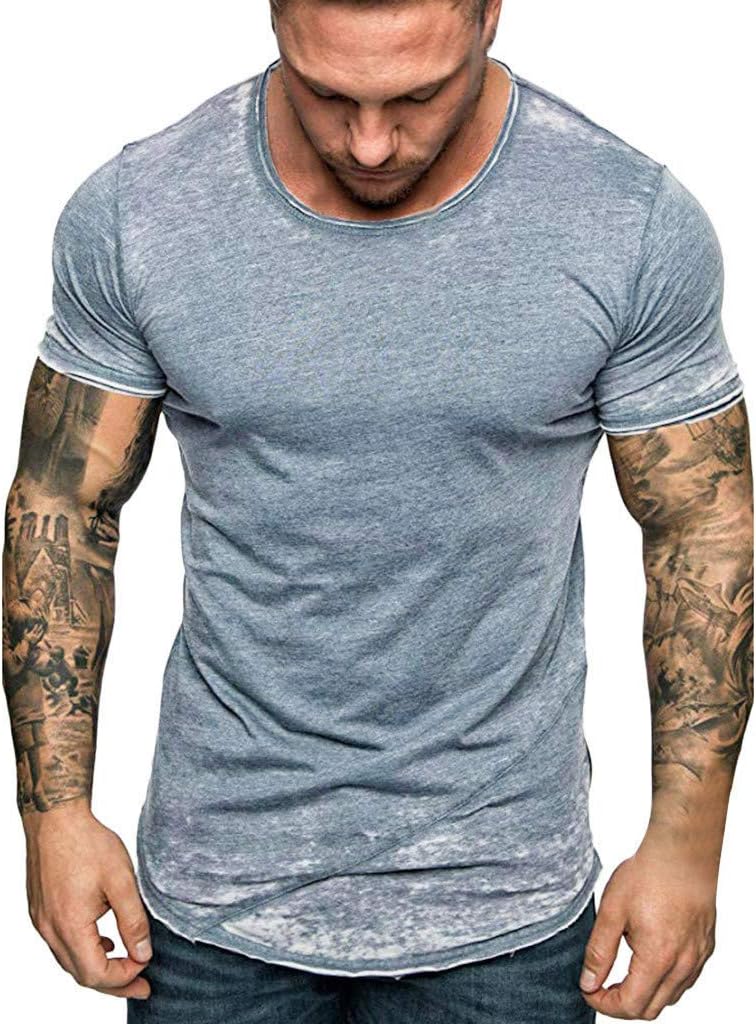 FORUU mens shirts Men's Hoodies, Foruu Tops Long- d T-Shirt Solid Hooded Blouse