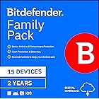 Bitdefender Family Pack - 15 Devices | 2 year Subscription | PC/Mac | Activation Code by email