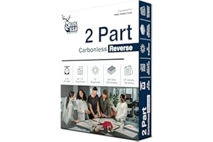 BUCK TAPE AS TOUGH AS A BUCK 2 Part Reverse NCR Carbonless Paper (5887), 8.5" x 11" Collated Paper, 1 Ream, 250 Sets, 500 Sheets, 92 Bright, CF Canary/CB White - Ideal for Laser & Digital Printers & Perfect for Quality Duplicates
