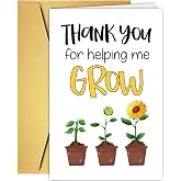 Supoeguk Funny Thank You Card for Teacher, Cute Appreciation Card for Teacher Mom, Teachers Day Card, Gift for Teacher Mentor