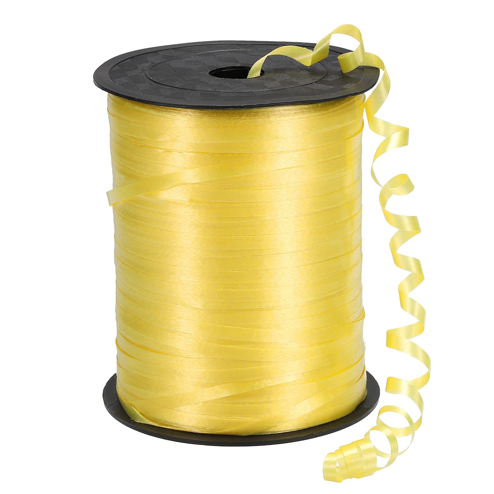 PATIKIL 500 Yard 5mm Curling Ribbon Crimped Balloon String Metallic for Party Decoration Gift Wrapping Art Crafts Yellow — image 1