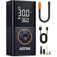 AstroAI L7 Tire Inflator Portable Air Compressor Cordless Bike Pump with Digital Dual Values Display, 150 PSI Car Tires Pump 