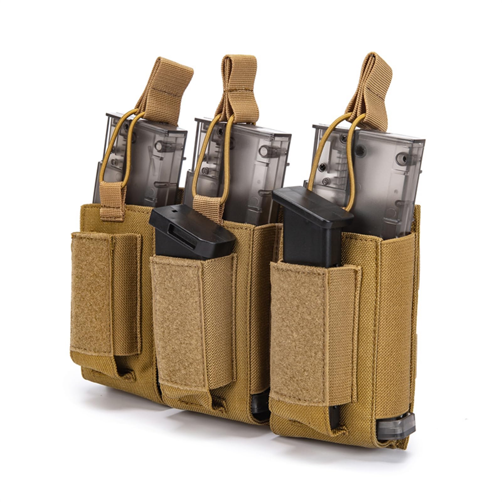 Tactical Mag Pouch for Rifle Laser Cutting Molle Rifle Mag Pouch Triple Mag Pouch Open Top Mag Pouch for Rifle Magazine Holster for Tactical Bag Accessories Holder