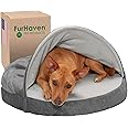 Furhaven 26" Round Memory Foam Dog Bed for Medium/Small Dogs w/ Removable Washable Cover, For Dogs Up to 30 lbs - Microvelvet Snuggery - Silver (Gray), 26-inch