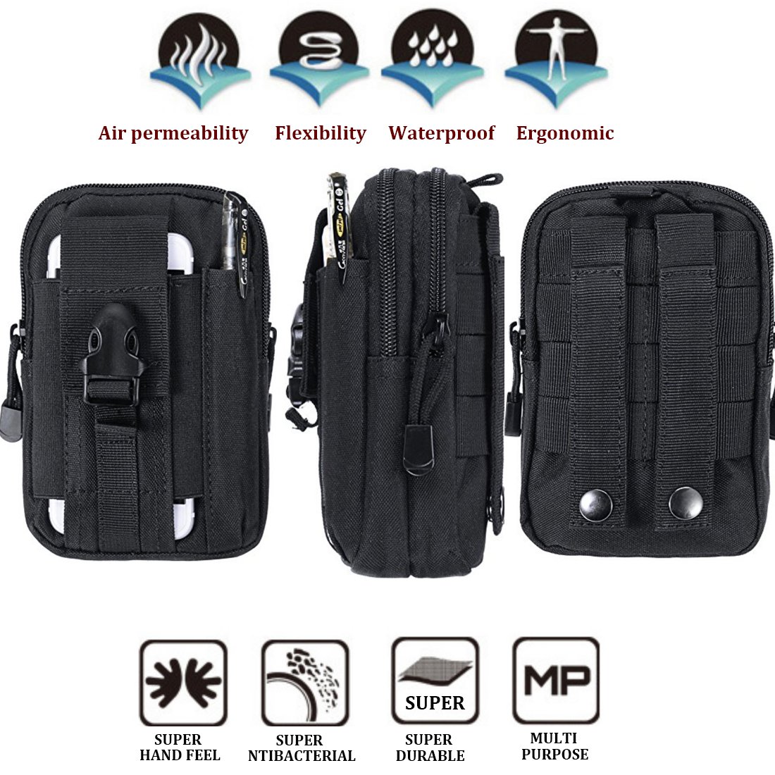 MultiPurpose EDC Vape Pouch Bag, Vape Case,Tactical Bag Pouch, Military Nylon Utility Tactical