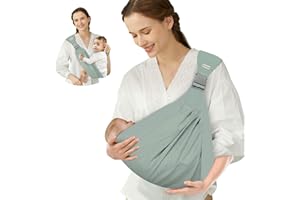 MCOBITBA 1PC Adjustable Baby Carrier for Newborn, Lightweight Baby Carrier, One Shoulder Baby Carrier for Toddler Up to 45lbs (Green)