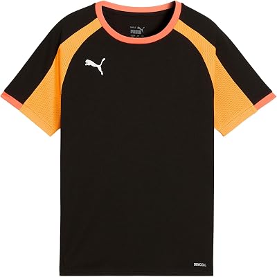 IndividualLIGAJersey Jr, Camisetas Unisex Niños, PUMA Black-Heat Fire,