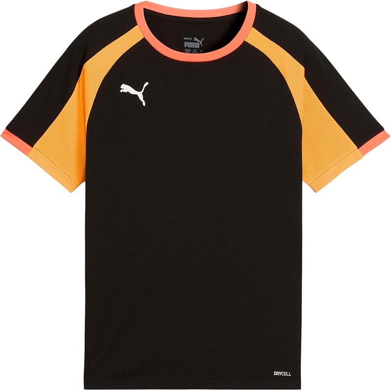 IndividualLIGAJersey Jr, Magliette Unisex - Bambini, PUMA Black-Heat Fire,