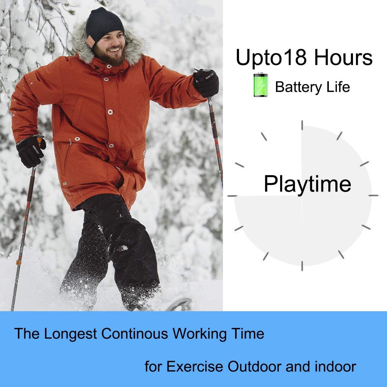 Upgraded Bluetooth Beanie Hat Headphones Wireless Headset Winter Music Hat Knit Cap with Stereo Speakers & Mic Unique Christmas Tech Gifts for Women Mom Her Men Teen Boys Girls Black: Clothing