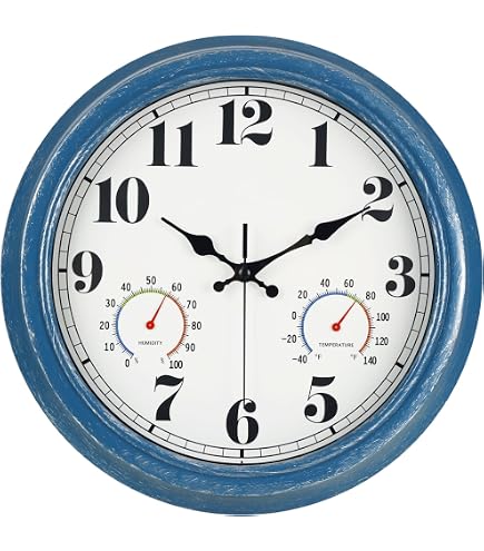 Amazon.com: Alarllok Large Outdoor Clock with Thermometer