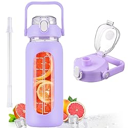 kytffu 56oz Glass Water Bottles with