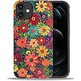 ZHEGAILIAN Case for iPhone 11,Colorful Red Flowers 2 in 1 Hard Shell + Silicone,Shockproof Bumper Drop Protective Compatible with iPhone 11