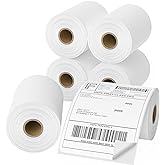 FungLam 6 Rolls 4"x6" Thermal Shipping Labels, 250 Labels/1 Roll, 1" Core, Perforated, Address Mailing Shipping Labels Compatible with JADENS,Rollo, Zebra,iDPRT.