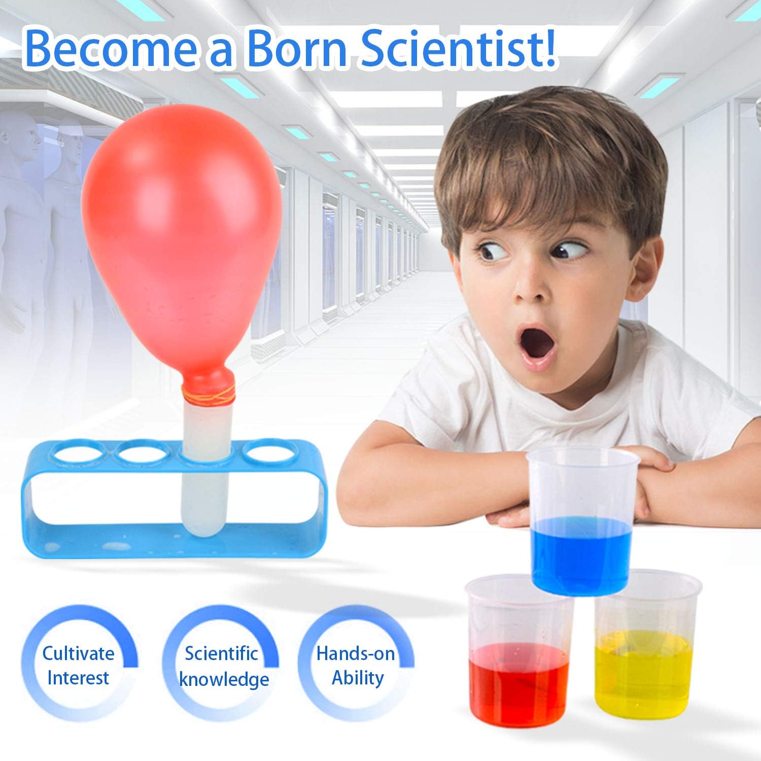 Kids Science Kits with 100 Science Lab Experiments for Age 12+ Child, 47Pcs DIY STEM Chemistry Educational Toy Kit , Discover in Learning, A Great Gift for Learning While Playing for Kid: Toys & Games