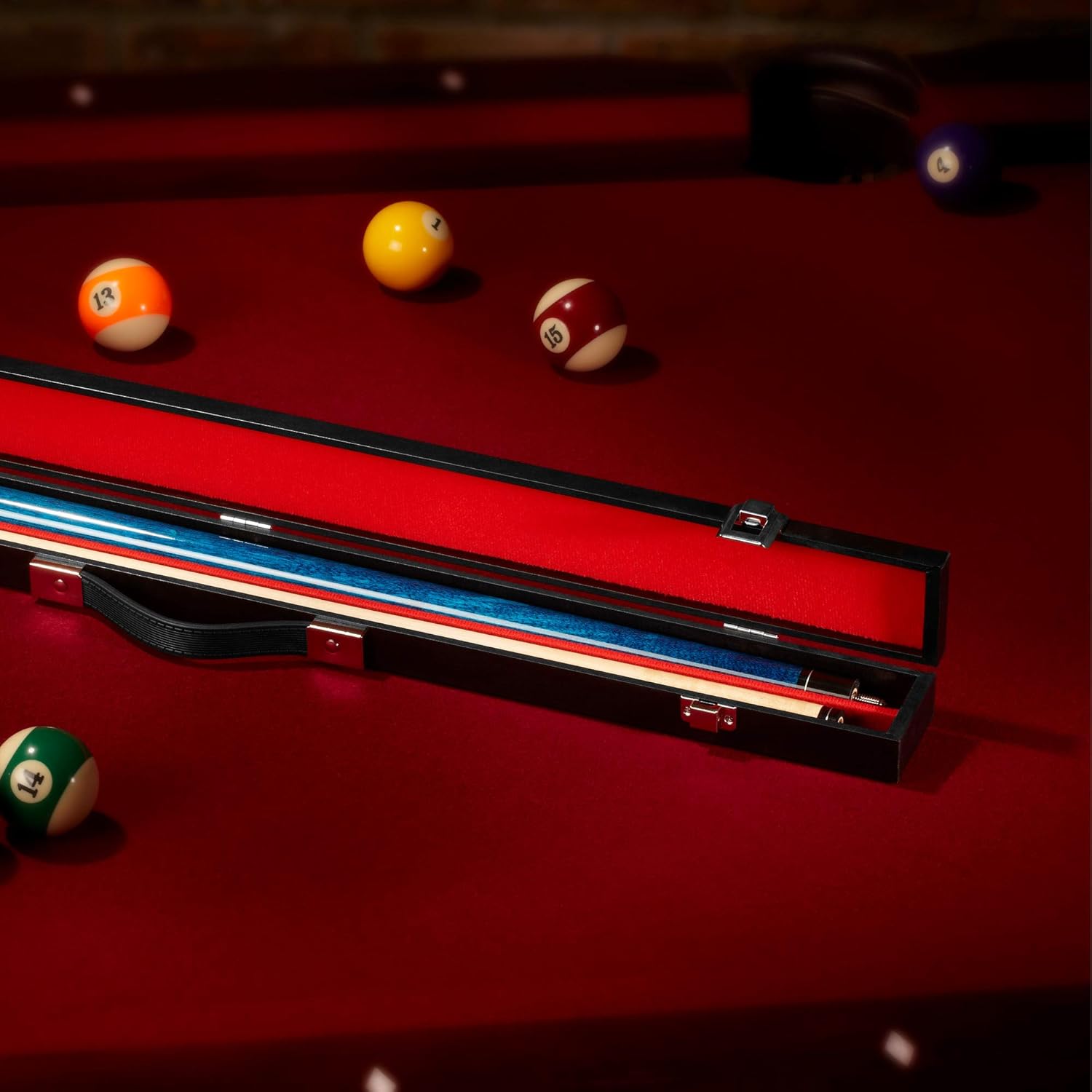 Casemaster by GLD Products Deluxe Billiard/Pool Cue Hard Case, Holds 1 Complete 2-Piece Cue (1 Butt/1 Shaft), Black : Billiard Cue Cases : Sports & Outdoors