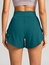 Soothfeel High Waisted Athletic Running Shorts for