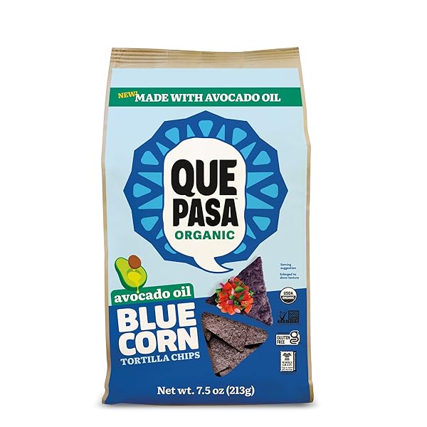 QUE PASA ORGANIC AVOCADO OIL BLUE CORN TORTILLA...