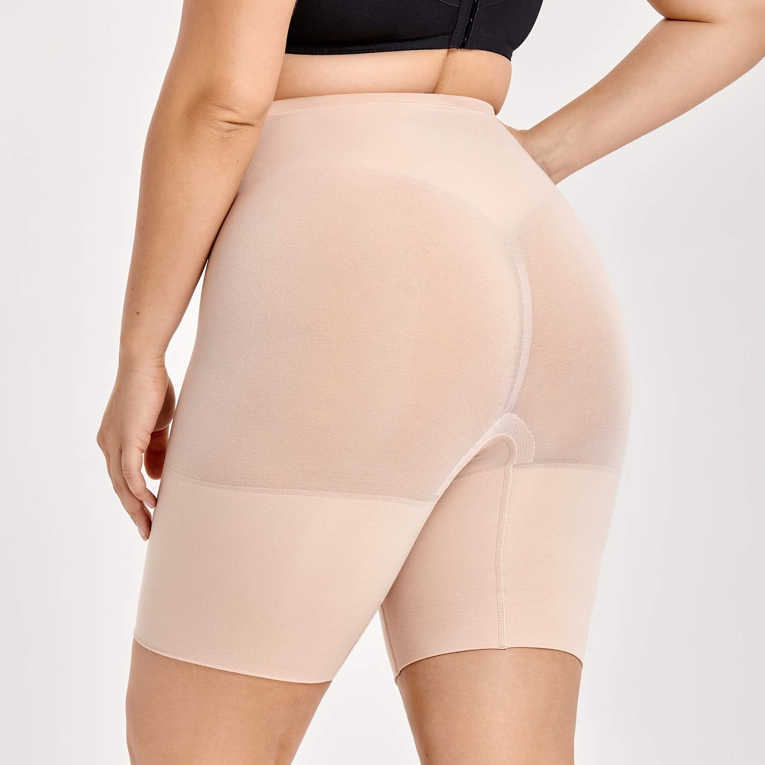 DELIMIRA Women's Tummy Control Shapewear Thigh Slimmer Shorts High Waist at  Women’s Clothing store