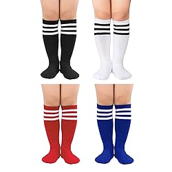 Zando 4 Pairs Toddler Knee High Socks