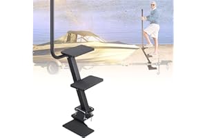 SIDASU Heavy Duty Boat Trailer Steps for the Tongue - Non-Slip Boat Trailer Ladder with Handle for Easy&Safe Boarding - Fit most Bass/Pontoon Boats of Width 3” and Height 3"-5" Trailer Tongues(3-Step Design)