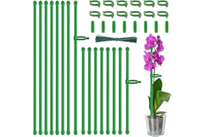 Plant Stakes,18Inch & 11Inch Plant Support Stakes,HAINANSTRY Adjustable Length Garden Stakes,Plant Stakes for Indoor and Outdoor Plants,Tomatoes/Beans/Orchid/Vegetable Stakes for Garden