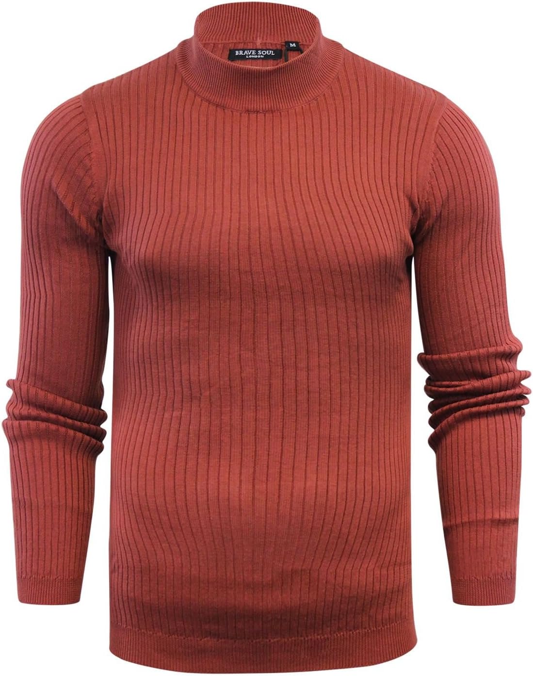 Mens Jumper Brave Soul Mutant Ribbed Turtle Neck Knitted Sweater