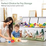 Decalsweet Extra Large Toy Storage Box with Lid 96x32x40cm Oxford Foldable view 6