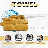 GC GAVENO CAVAILIA Egyptian Cotton Hand Towels Set of 4 700 GSM Ochre 50x85 cm view 3