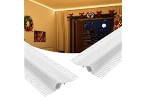 YeaLunong 3-Pack 3.3ft/1M Led Aluminum Channel with Diffused Covers and End Caps, Aluminum Profile for 10mm LED Strip Light Installations, Trimless Wall Indirect Lighting, Easy Installation U131