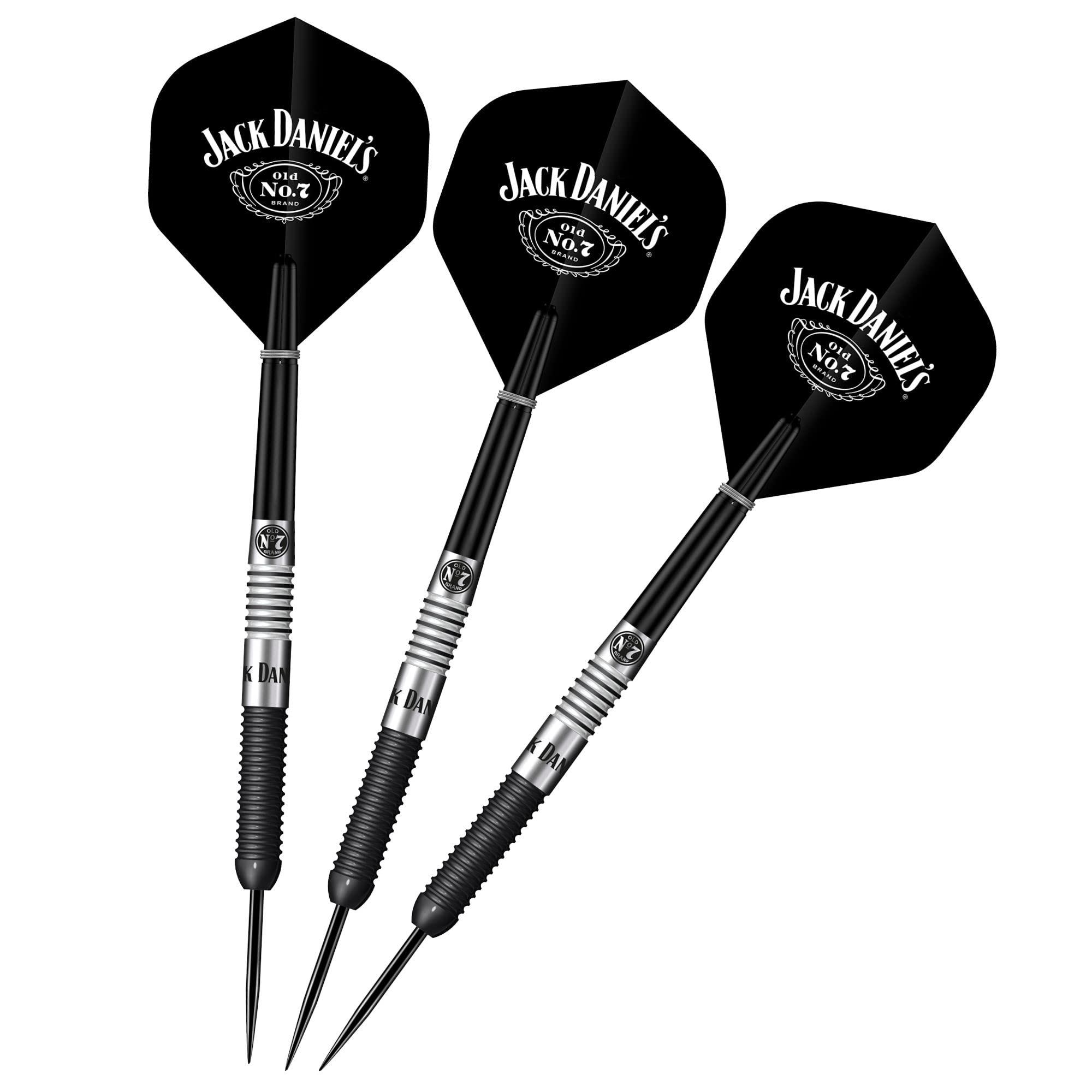 Jack Daniel's Officially Licensed Steel Tip Darts Set | 90% Tungsten Black Titanium | 23g (D1048)