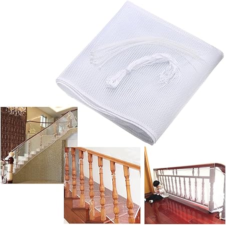 Sumnacon 2 Metre Filet De Protection Pour Bebe Et Enfant Filet De Securite Pour Balcon Et Escalier Solide Et Robuste 77cm Hauteur 0cm Longueur Blanc Amazon Fr Bebes Puericulture