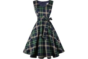 Dressever Women's 50s 60s Vintage Sleeveless Cocktail Party Dress with Pockets