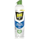 Raid Essentials Fly, Gnat &amp; Mosquito Killer Aerosol Spray, Safe for Use Around Children and Pets, 10 oz